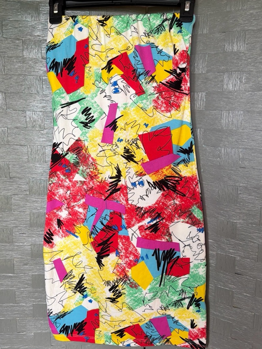 Absolutely Multicolor Abstract Print Pencil Skirt